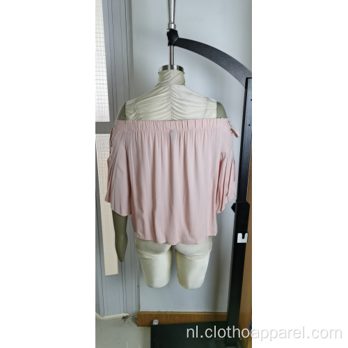 Groothandel roze off-shoulder top voor dames